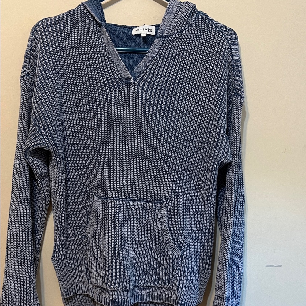 Thread & Supply V-Neck Blue Sweater